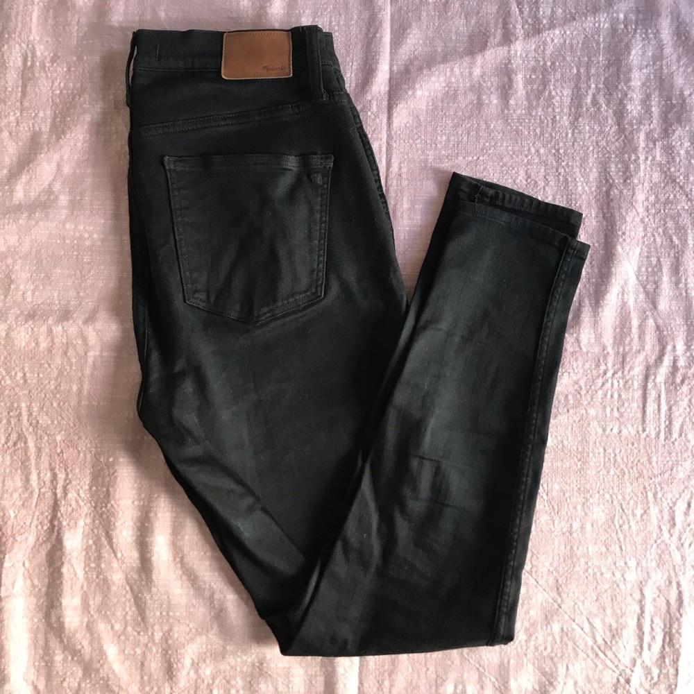 Madewell black 10” high rise skinny jeans